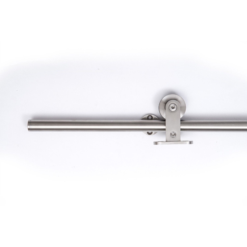 HomCom 6.5' Modern Interior Sliding Barn Door Hardware Kit - Stainless Steel