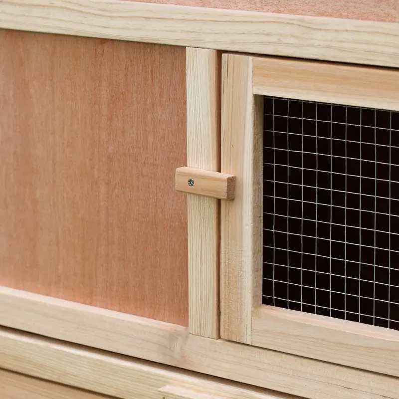 PawHut 83" Wooden Two Story Outdoor Deluxe XL Rabbit Bunny House Hutch Pet Cage