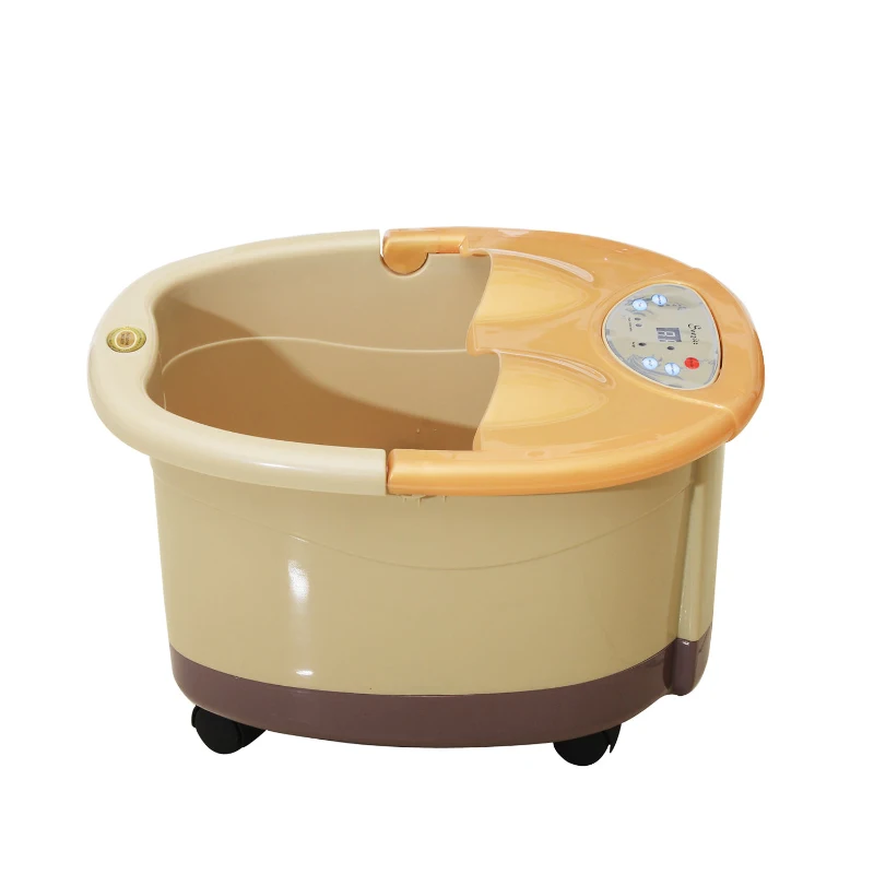 Soozier 8.5 Liter Bubbling Heated Manual Dual Foot Massager Bath With Timer