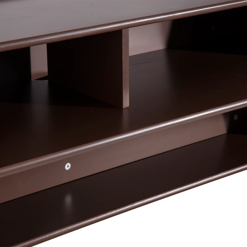 HomCom 48" Wall Mounted Floating Media Console - Brown