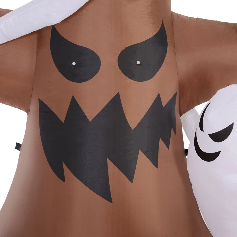 HOMCOM 8’ Lighted Inflatable Outdoor Halloween Yard Decoration - Spooky Dead Tree