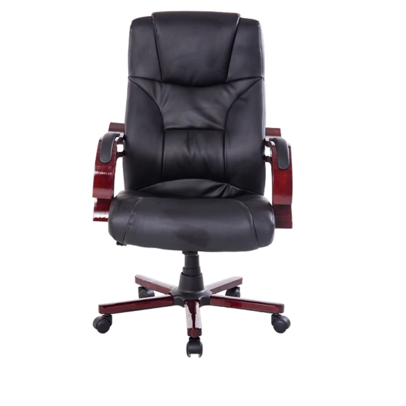 HomCom PU Leather / Wood High Back Executive Office Chair - Black