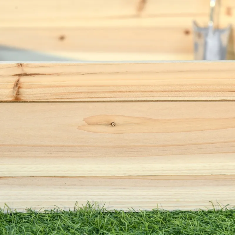 Outsunny 39'' x 36'' Screwless Raised Garden Bed, Hexagon Planter Box DIY Herb Garden