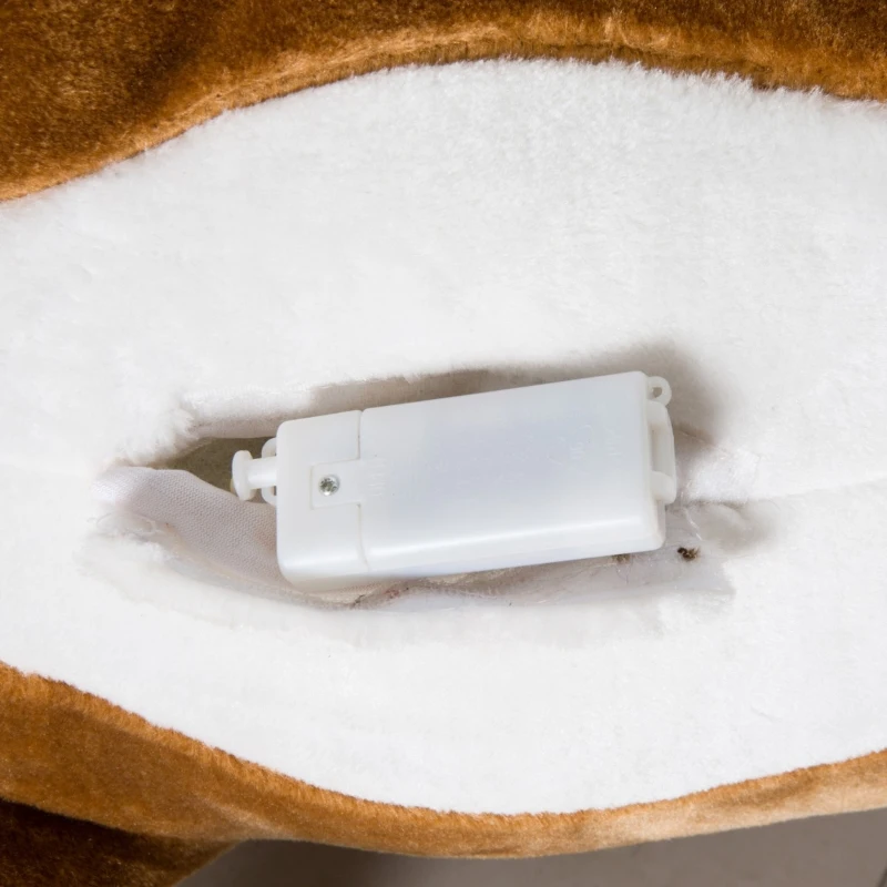 Qaba Spring Rocking Horse Kids Child Vintage Toy Plush Rocker Bouncy Ride Riding With Sound - Brown