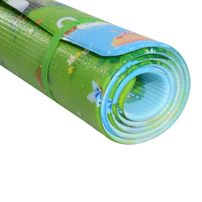 Qaba 71” x 51” Foam Farm Animal Baby Play Crawl Mat – Multi-Color