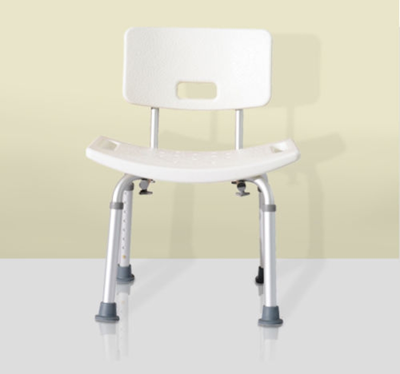 HomCom Adjustable Medical Shower Bench - White