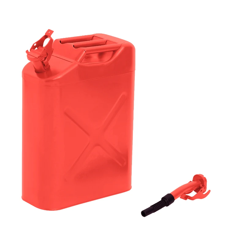 HomCom 5 Gallon 20 Liter Steel Jerry Can w/ Nozzle - Red
