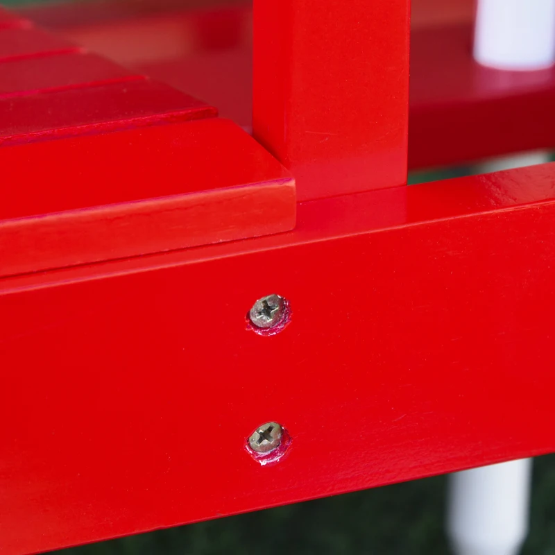 Outsunny Kids Adirondack Chairs Set w/ Table Removable Umbrella Outdoor Yard Garden Patio for 3-6 Years