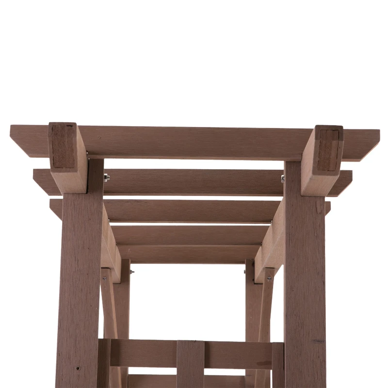 Outsunny 78" WPC Wood Plastic Composite Outdoor Garden Pergola Style Arbor Arch Trellis