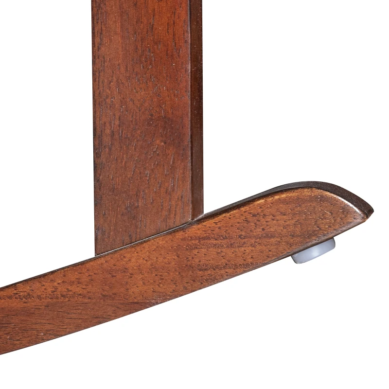 HOMCOM Faux Suede Rubberwood Indoor Porch Rocking Chair