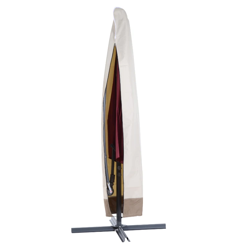 Outsunny Patio Outdoor All-Weather Protective Umbrella Cover Zipper Waterproof Fits 10 ft to 13ft Parasol