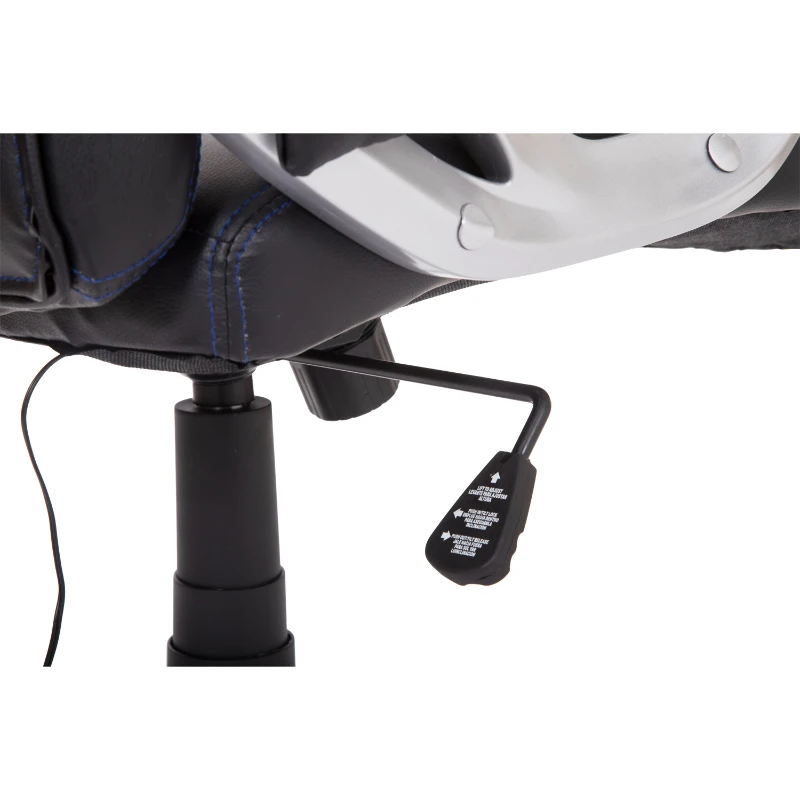 HomCom High Back Racing Style Massage Ergonomic Gaming Chair - Blue / Black