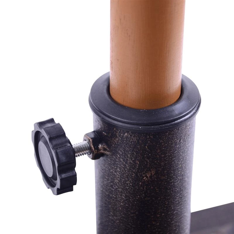 Outsunny 20 lbs Square Resin Umbrella Base, Decorative Bronze Pattern, Sturdy Holder for Outdoor Patio