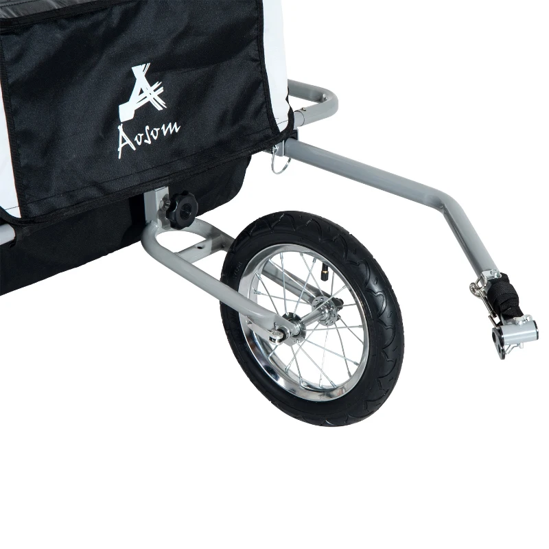 Aosom Elite 2-in-1 Double Child Bike Trailer/ Jogger