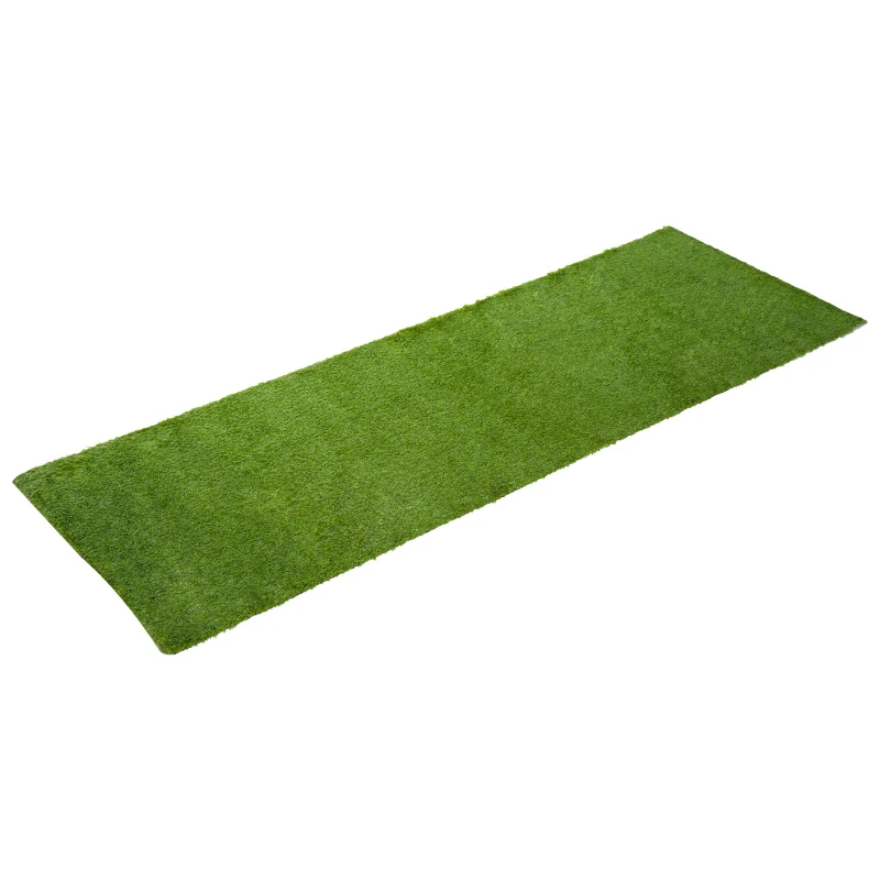 Outsunny 3-Piece 10' x 3' Artificial Turf Grass with Simulated Look & Feel UV Protection, & Drain Holes for Rain, 1.25" Height