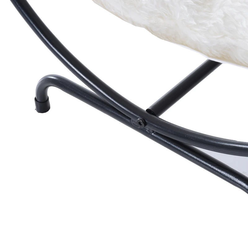 Pawhut 26” Modern Elevated Cat Bed - Black/White