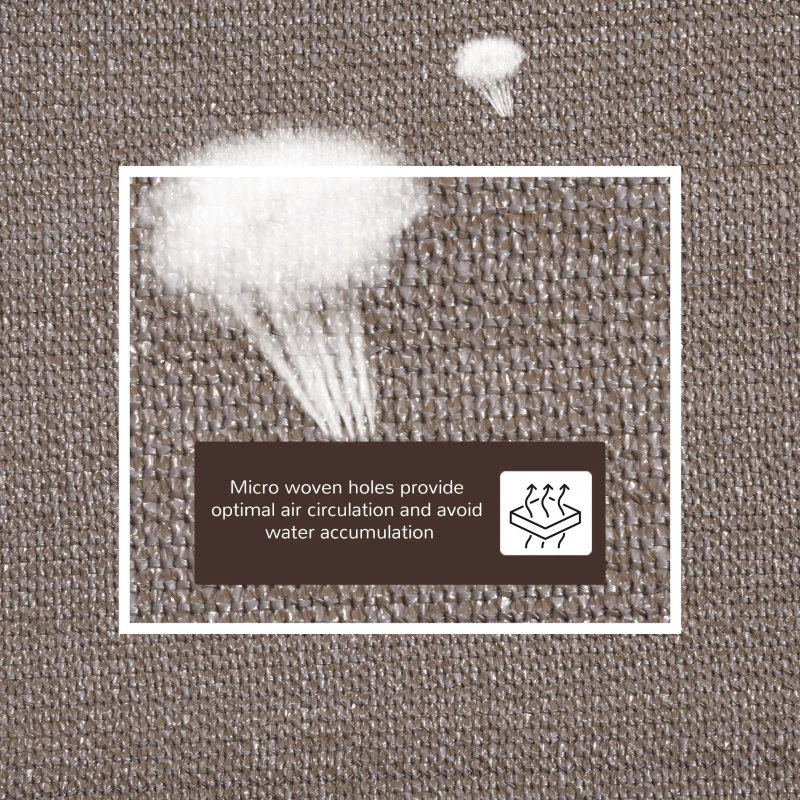 Outsunny Rectangle Sun Shade Sail, UV Protective Outdoor Canopy with Carrying Bag - Ideal Patio & Garden Cover, Beige