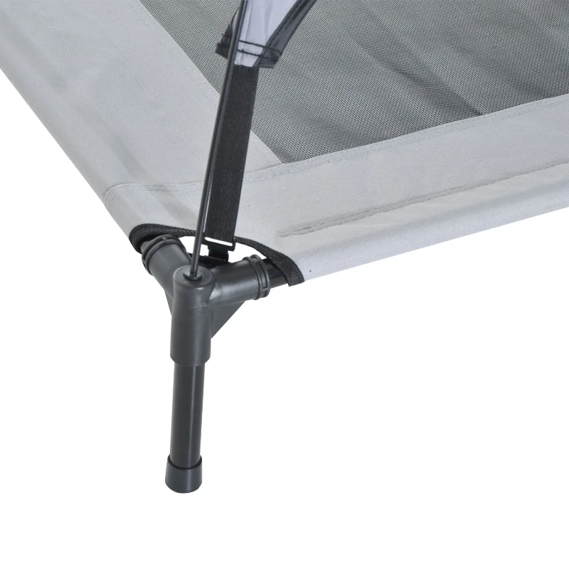 PawHut Elevated Dog Bed, Foldable Pet Cot with Tent Canopy, Instant Outdoor Shelter - Comfortable Resting for Pets