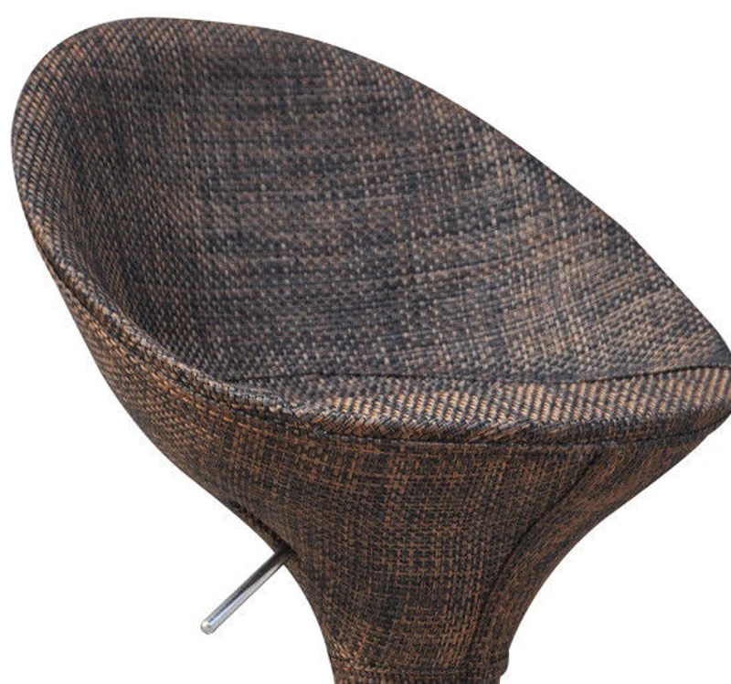 Open Box HomCom Vintage Wicker Rattan Adjustable Bucket Seat Patio Bar Stool - Set of 2