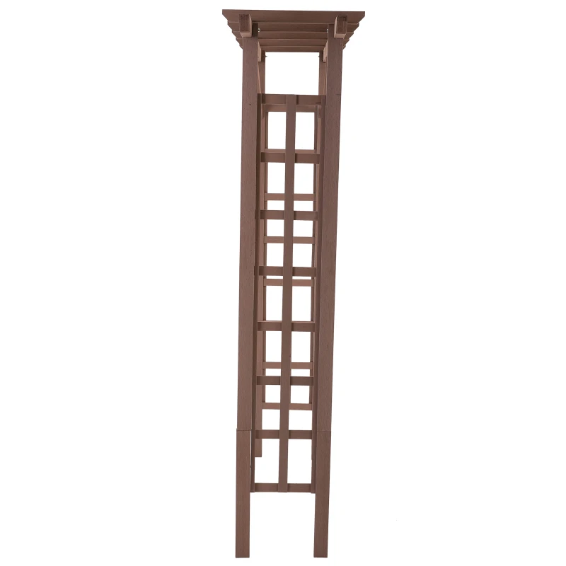 Outsunny 78" WPC Wood Plastic Composite Outdoor Garden Pergola Style Arbor Arch Trellis