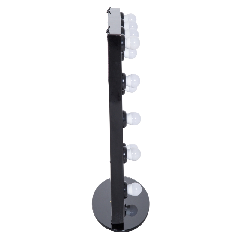 HomCom LED Lighted Make-Up Vanity Mirror - Black