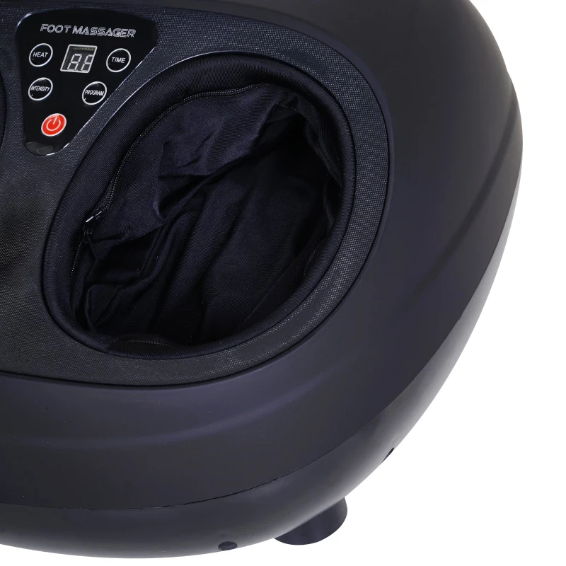 HOMCOM Spa Shiatsu Electric Foot Massager Machine with Deep Kneading Heat and Timer - Black