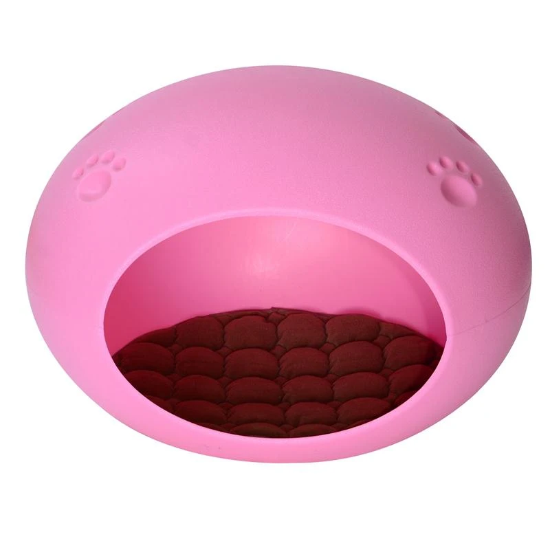 Pawhut Pet Dog Cat Egg Shaped Pod Sleeping Bed House - Pink
