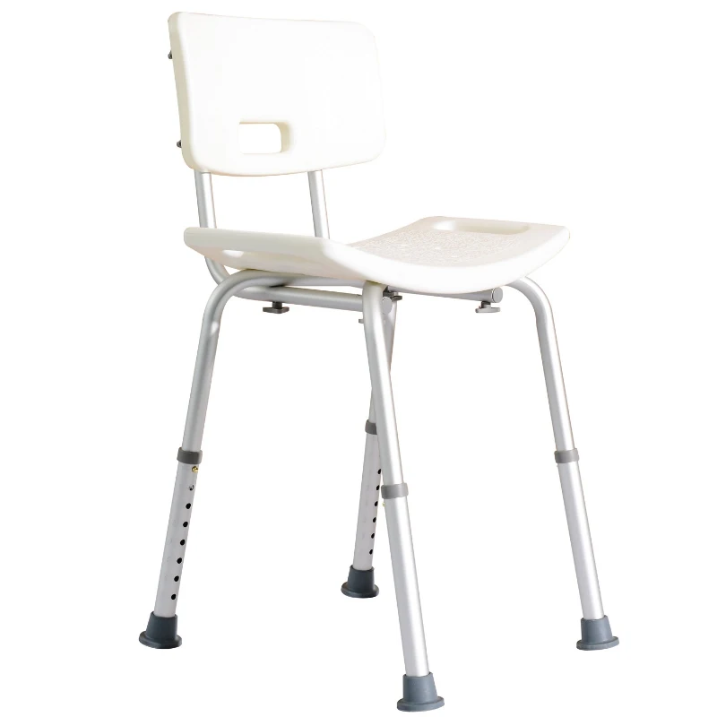 HomCom Adjustable Medical Shower Bench - White