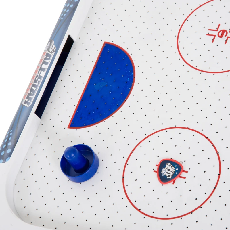Soozier 40" Mini Ice Hockey Table Tabletop Game for Kids Sportcraft Air Hockey Table - White/Blue