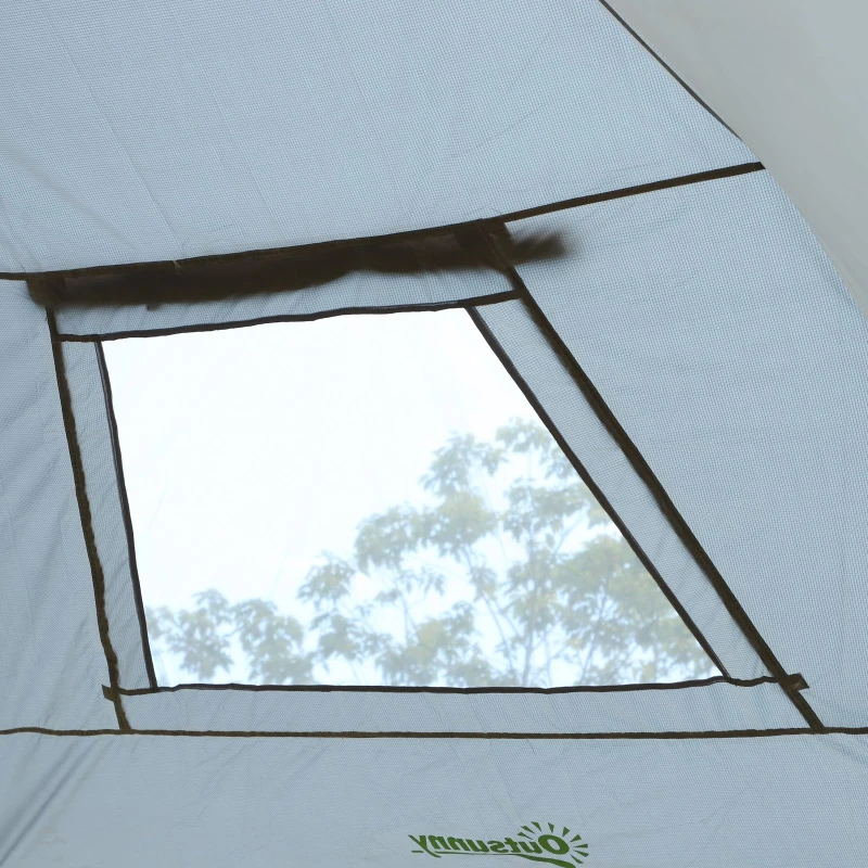 Outsunny Easy-Out Self Standing Rooftop Car Awning with UV/Water Protection PU Polyester Fabric for Sun-Shade - Grey