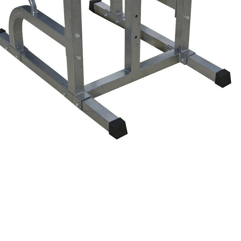 Soozier 80" Full Body Fitness Gear Power Tower Home Gym Fitness with Adjustable Sit-Up Bench