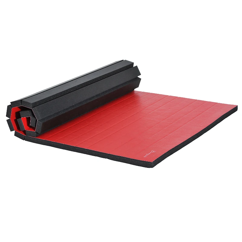 Soozier 6'x4' Roll Out Cheer Tumbling / Wrestling Mat - Red
