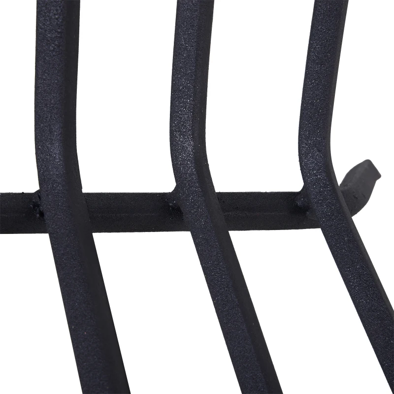 Outsunny Firewood Log Grate for Indoor Wood Burning Fireplace  Steel  7-Bar  21" L