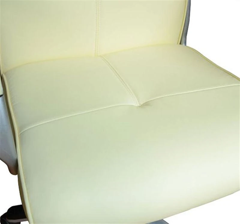 HomCom Synthetic Leather Computer Office Chair Cream - 3462