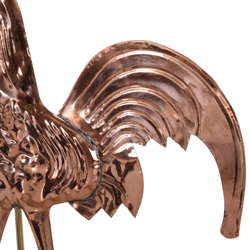 Outsunny Accent Rooster Weather Vane Pure Copper w/ Roof Mount Décor