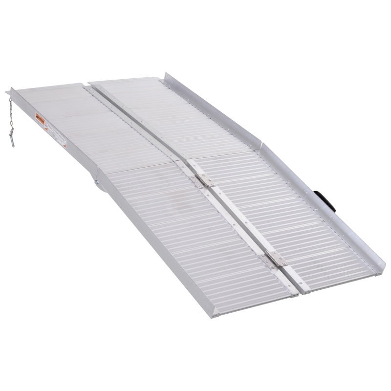 HOMCOM 5FT Aluminum Foldable Wheelchair Ramp Scooter Mobility w/ Carry Handle