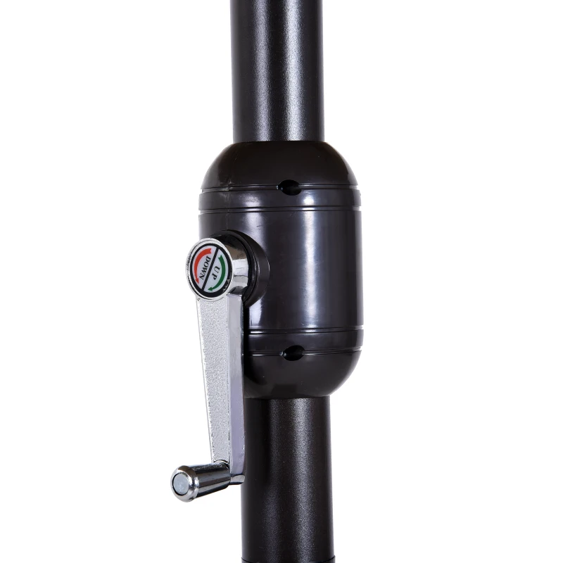 Outsunny 15' Double Sided Market Patio Umbrella, Steel Outdoor Shade Canopy for Garden and Poolside, Tan