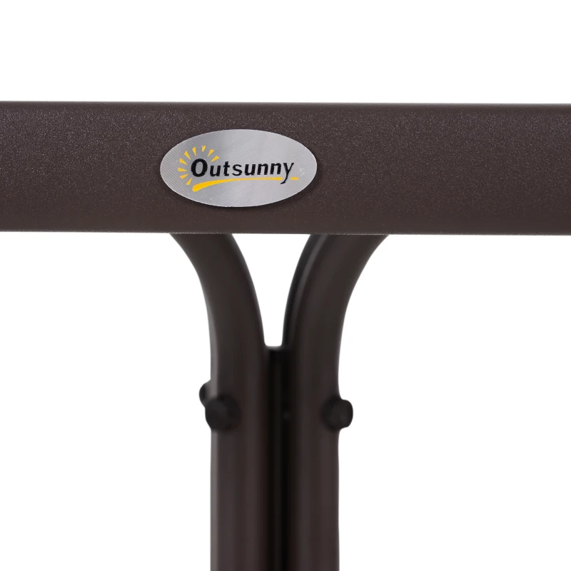 Outsunny 3-Piece Outdoor Rocking Chair and Table Set, Sling Fabric Glider for Patio, Garden Relaxation