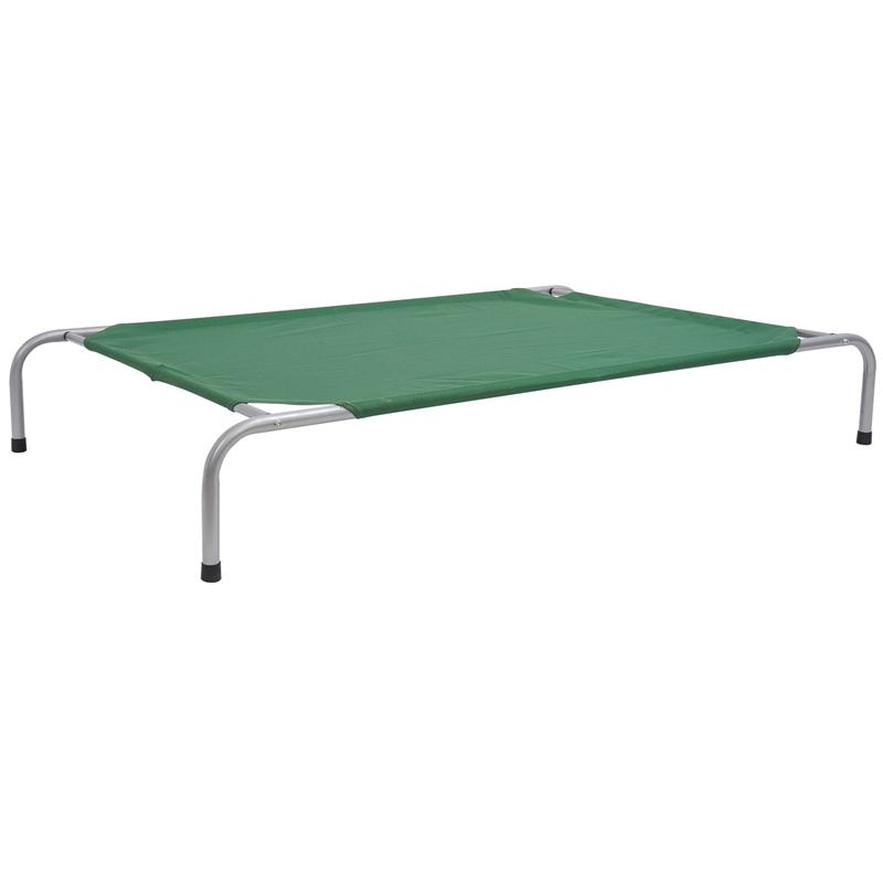 Pawhut 51" x 31" Elevated Portable Camping Pet Cot Dog Bed - Green