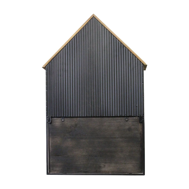 Stratton Metal and Wood House Wall Shelf
