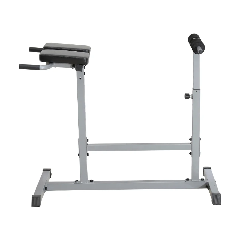 Soozier Adjustable Roman Chair Hyperextension Bench  - Gray/Black