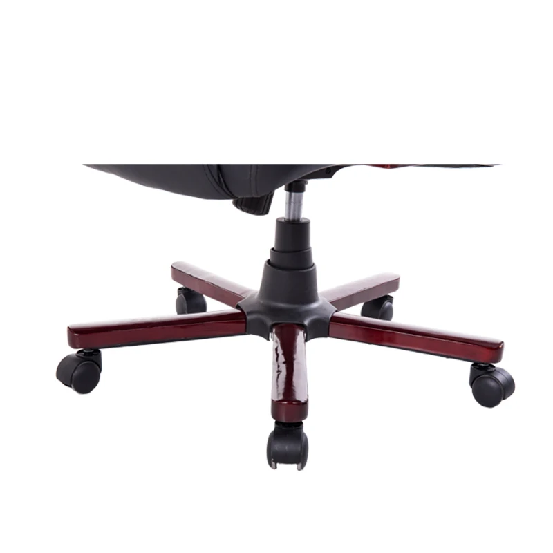 HomCom PU Leather / Wood High Back Executive Office Chair - Black