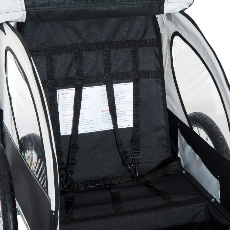 Aosom Elite 2-in-1 Double Child Bike Trailer/ Jogger