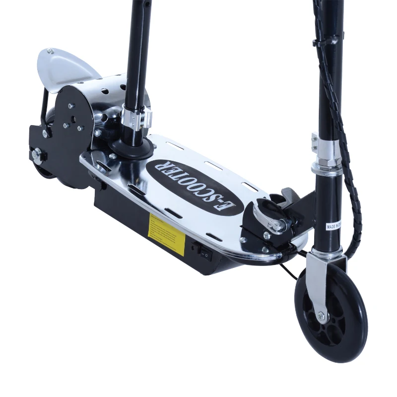 Aosom Black High-Powered 120W Motorized Kids Folding Electric Scooter
