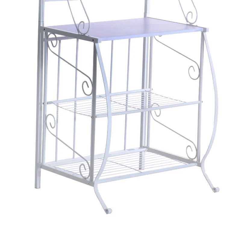 HomCom 66" Steel Indoor Bakers Rack (White)