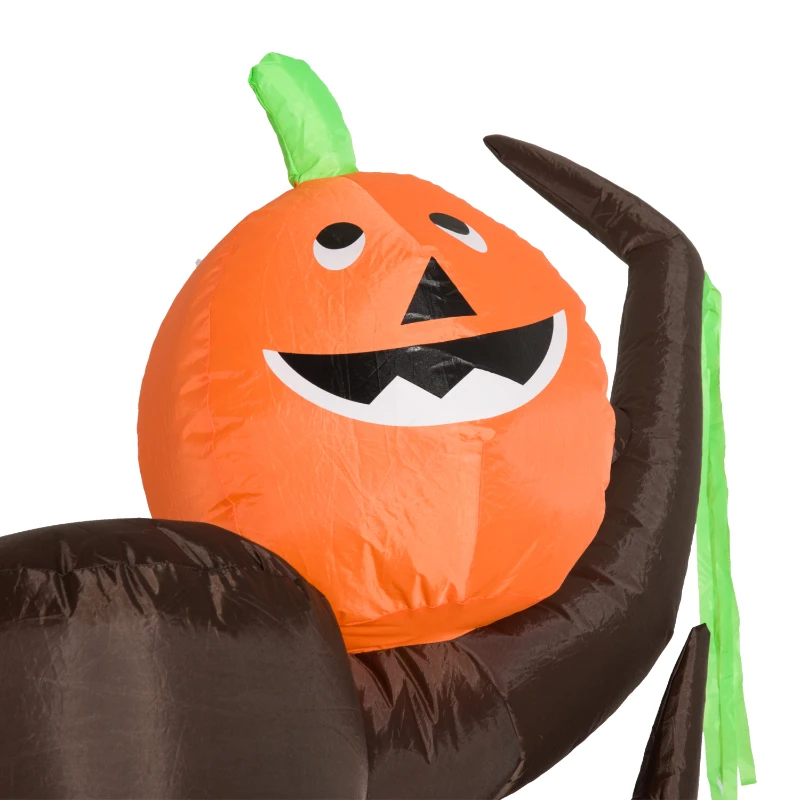 HomCom 8' Tall Outdoor Lighted Inflatable Inflatable Halloween Decoration - Haunted Tree with Jack-O-Lanterns