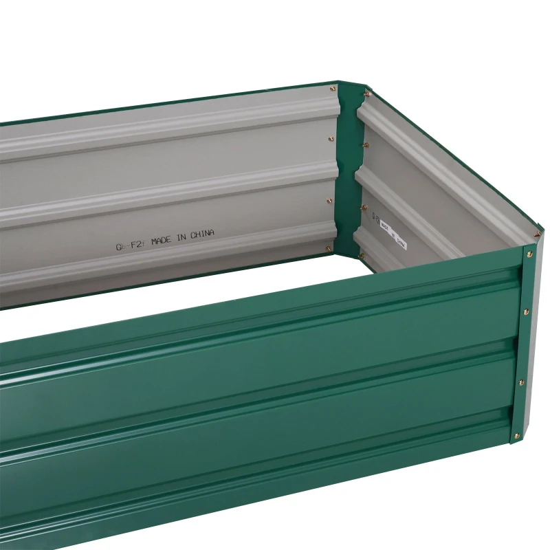 Outsunny Raised Garden Bed Gardner Frame Outdoor Planter Kit Flower Vegetable Gardening - Green