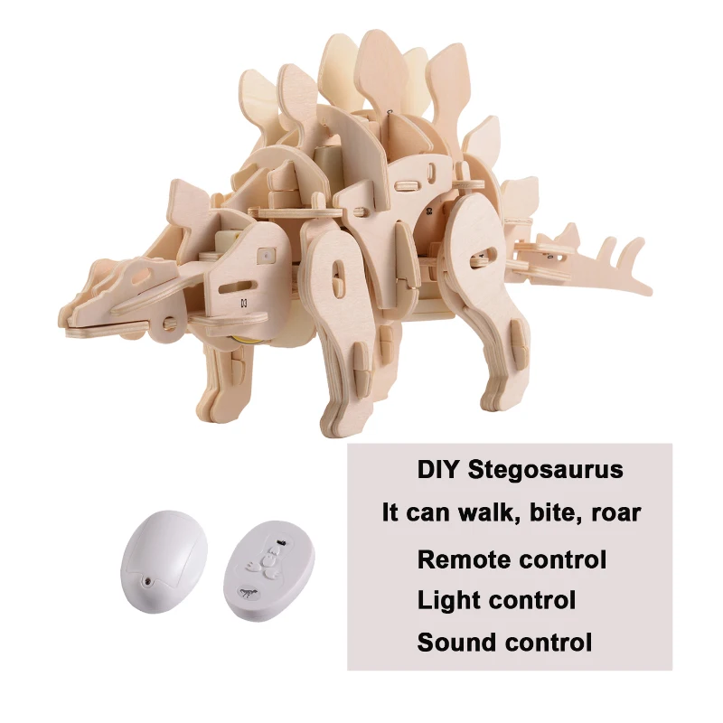 Qaba Robotic 3D Wooden Dinosaur Puzzle - Stegosaurus