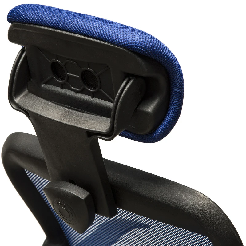 HomCom Adjustable Mesh High Back Computer Desk Office Task Chair w/ Headrest - Blue