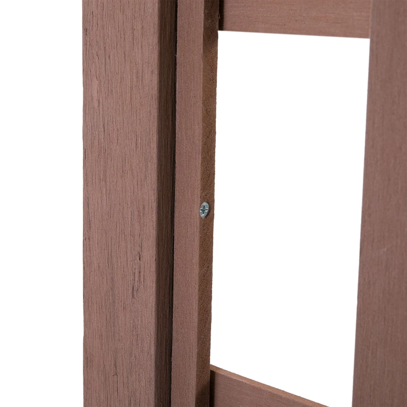 Outsunny 78" WPC Wood Plastic Composite Outdoor Garden Pergola Style Arbor Arch Trellis